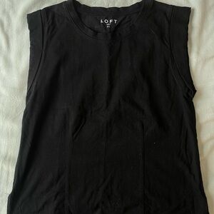 LOFT Black Muscle Tee for Women